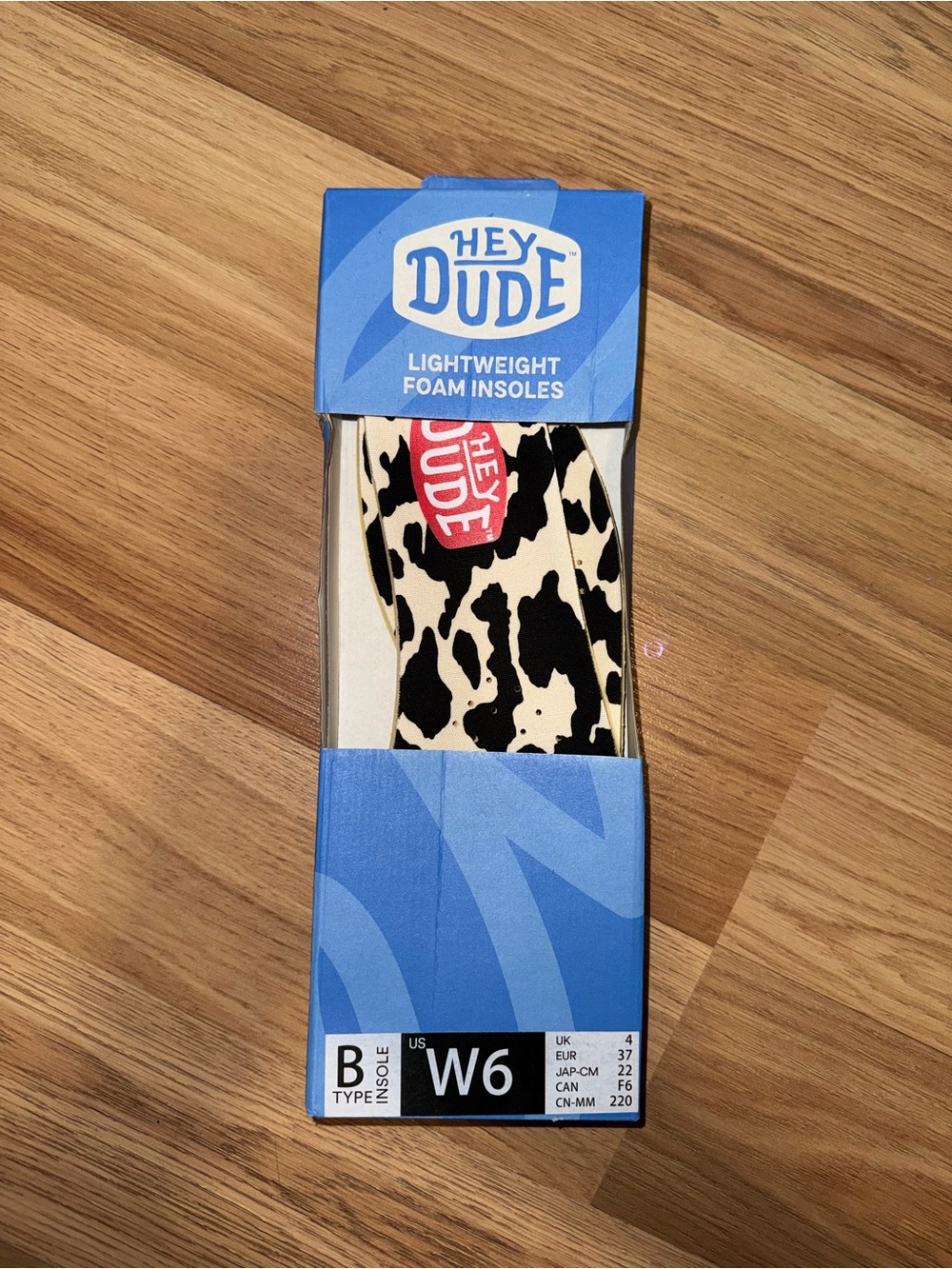 Hey Dude Women's Foam Insoles - Black & Cream with Pink Logo